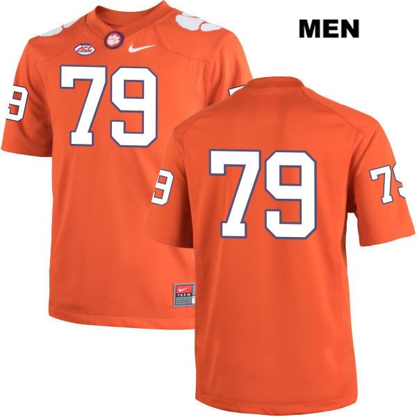 Men's Clemson Tigers #79 Jackson Carman Stitched Orange Authentic Nike No Name NCAA College Football Jersey XPW7046ZD